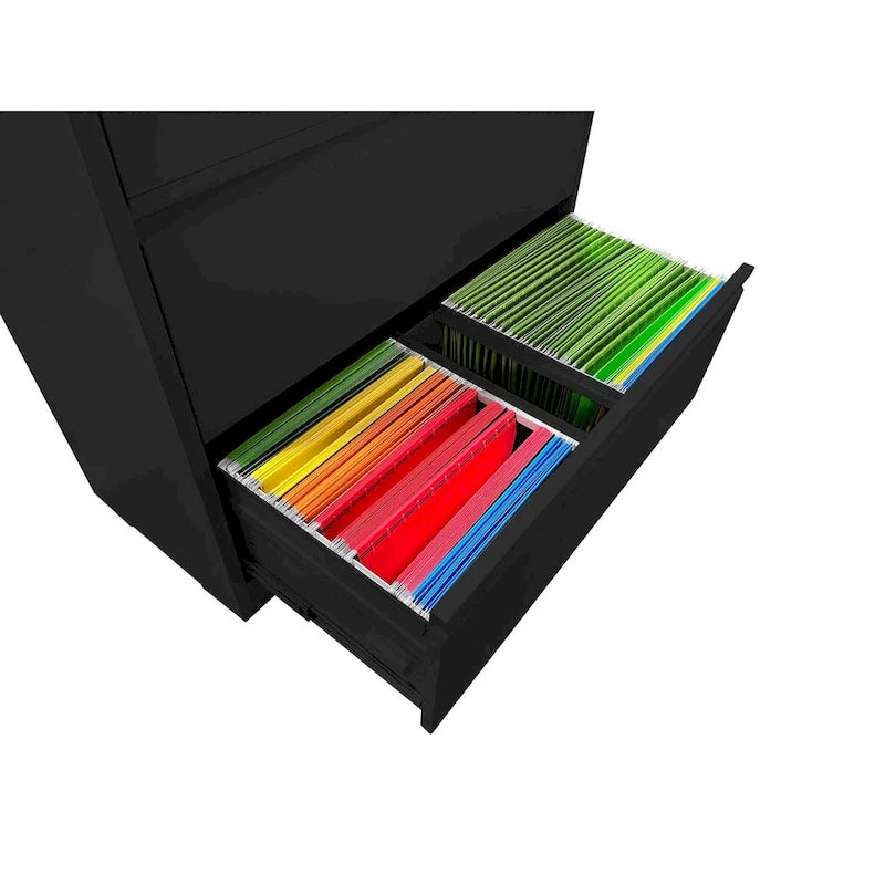3-Drawer Steel Lateral File Cabinet with Lock
