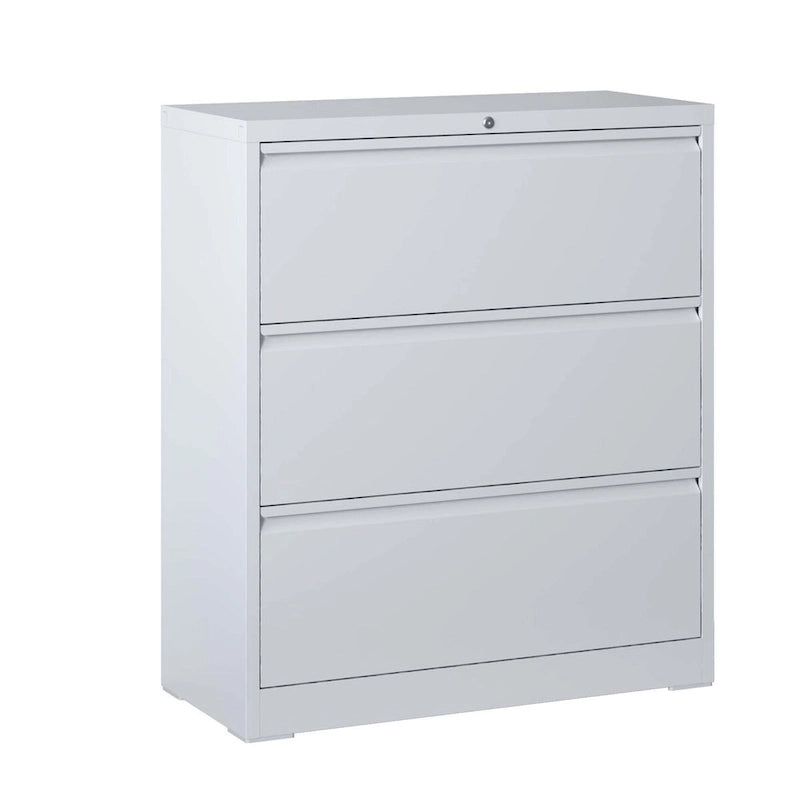 3-Drawer Steel Lateral File Cabinet with Lock