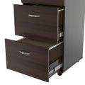 HomeRoots 52 Espresso Melamine and Engineered Wood File Cabinet with 4 Drawers