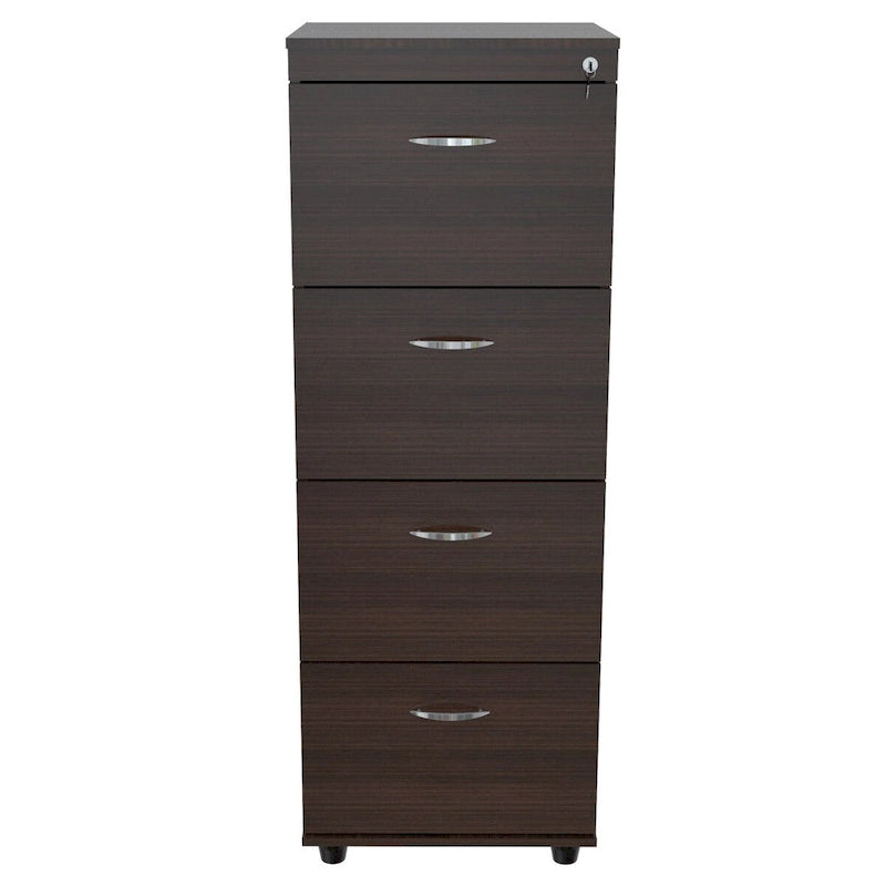 52-Inch Espresso File Cabinet with 4 Drawers