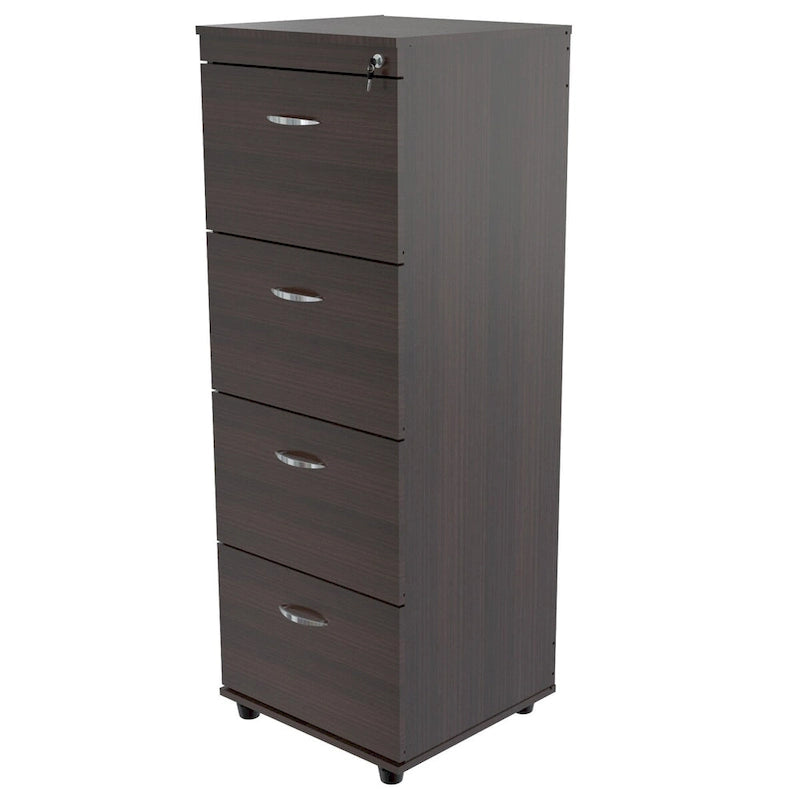 52-Inch Espresso File Cabinet with 4 Drawers