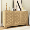 3-Door Wood Sideboard with Adjustable Shelf