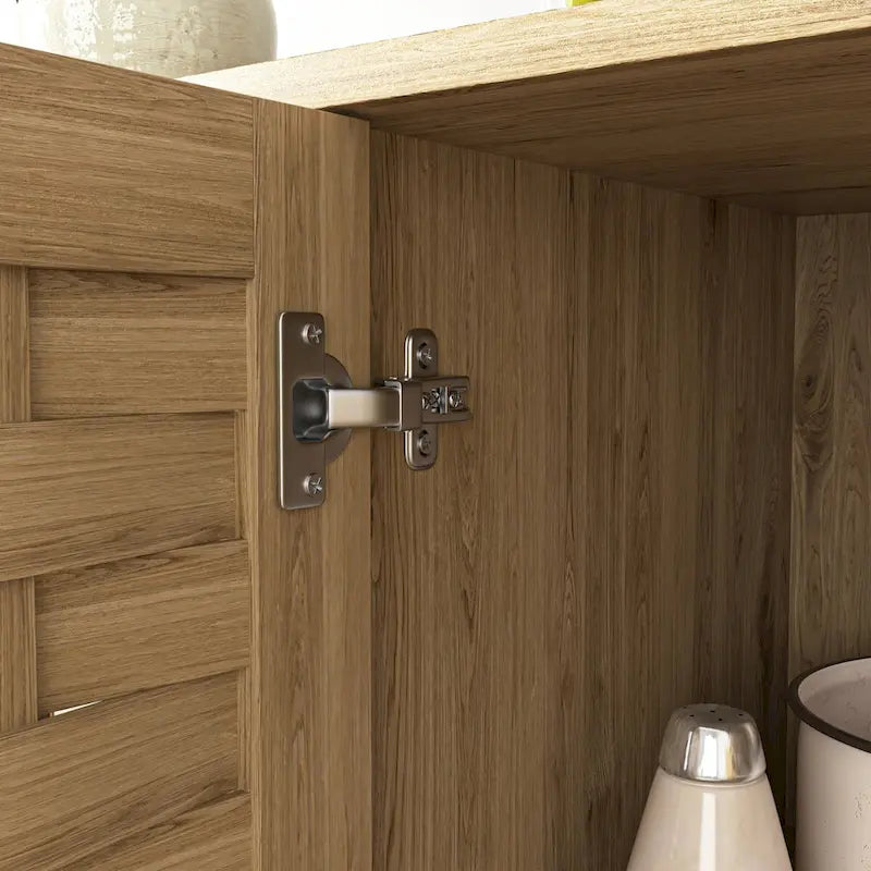 3-Door Wood Sideboard with Adjustable Shelf