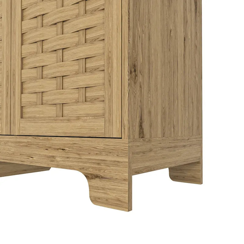 3-Door Wood Sideboard with Adjustable Shelf