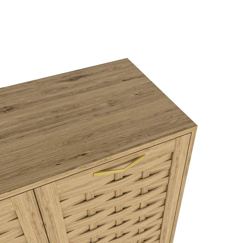 3-Door Wood Sideboard with Adjustable Shelf