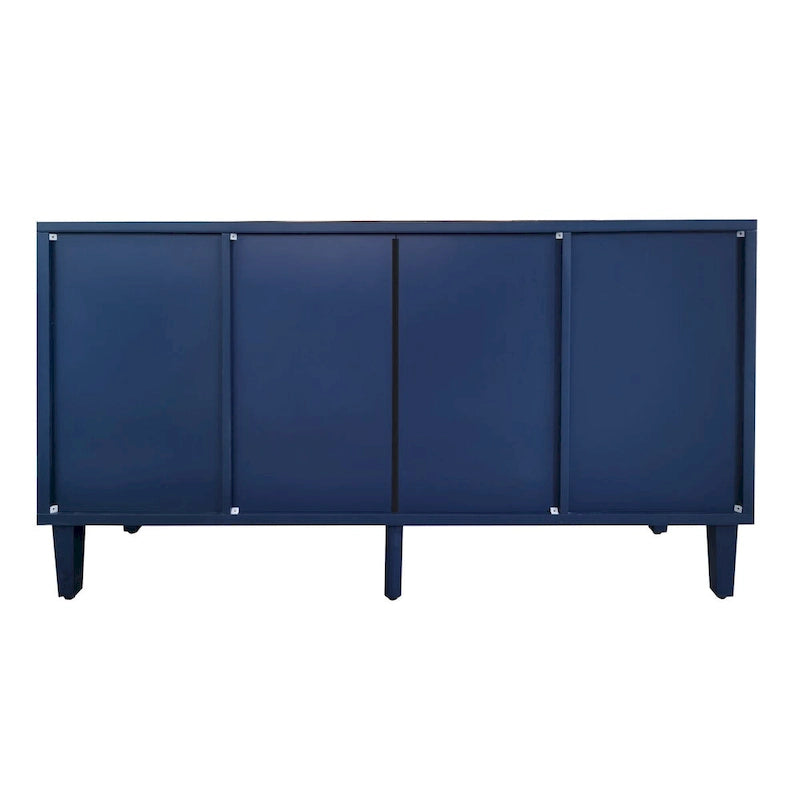Carved 2-Door Storage Cabinet with 3 Drawers