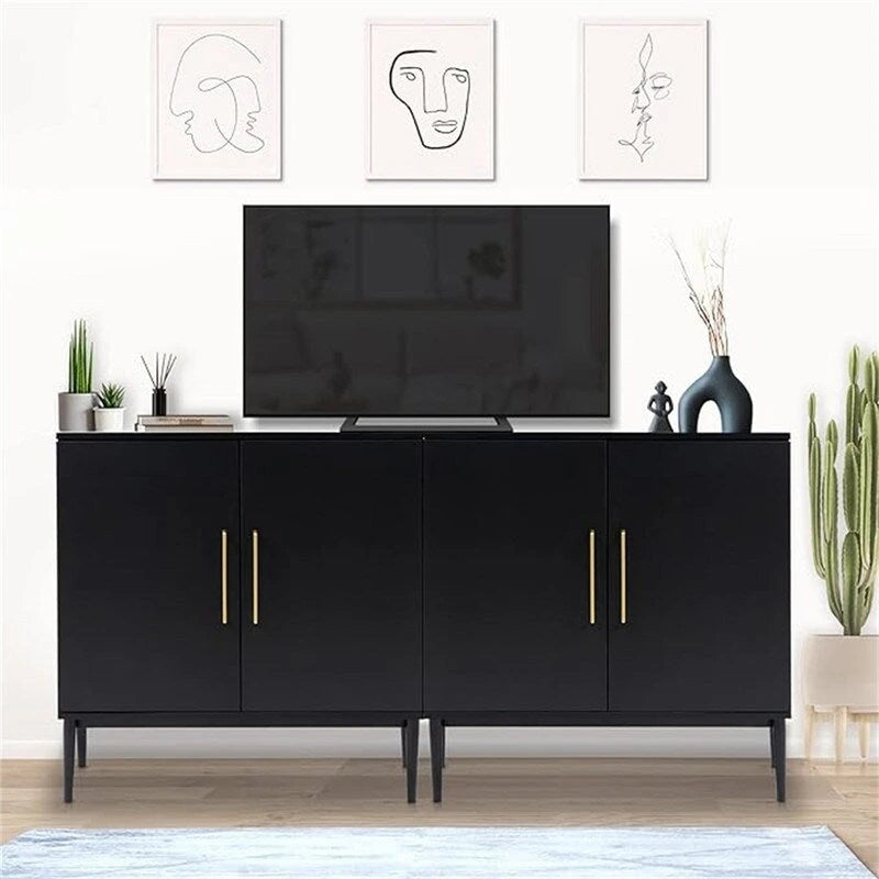 Freestanding Buffet Cabinet with Storage Shelves