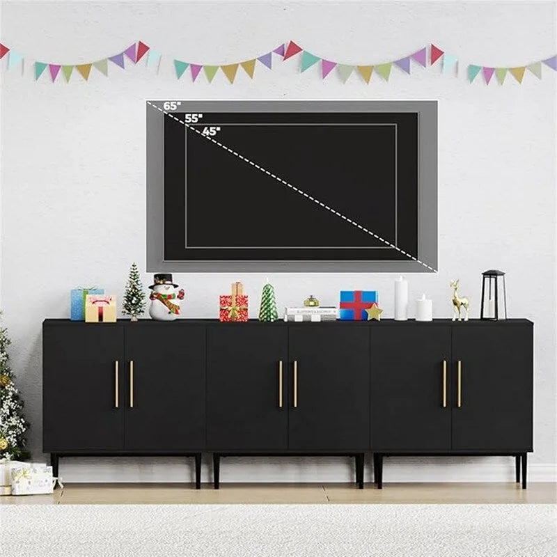 Freestanding Buffet Cabinet with Storage Shelves