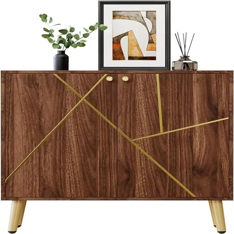 Freestanding Buffet Cabinet with Storage Shelves