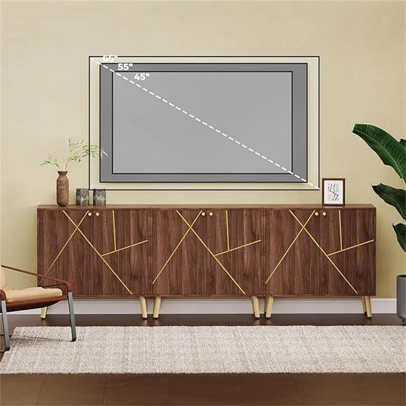 Freestanding Buffet Cabinet with Storage Shelves