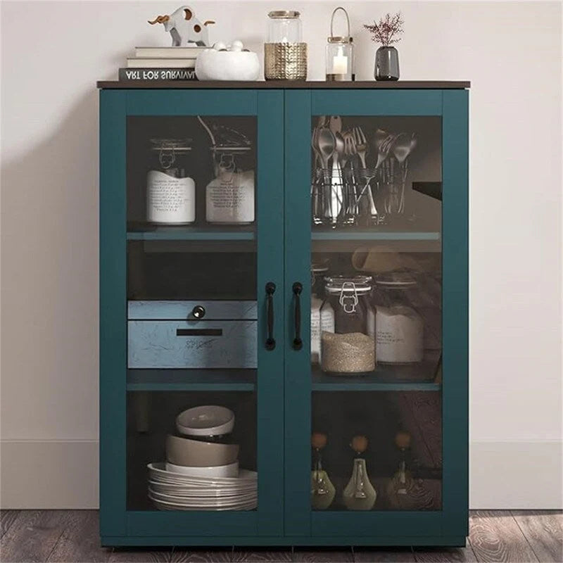 Freestanding Buffet Cabinet with Storage Shelves