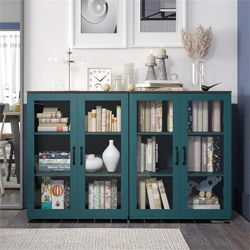 Freestanding Buffet Cabinet with Storage Shelves