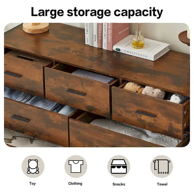 Barn Door Buffet Cabinet with Drawers and Wine Rack