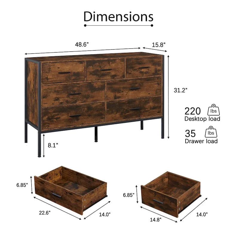 Barn Door Buffet Cabinet with Drawers and Wine Rack