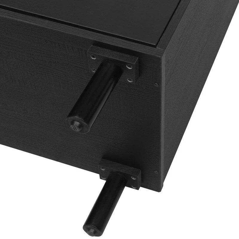 2-Door 3-Drawer Rattan Storage Cabinet