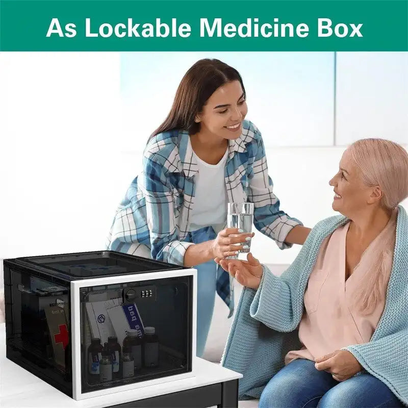 Large Combination Lock Box for Medicine and Snacks
