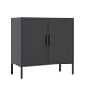 Lockable Steel Storage Cabinet with 2 Doors and Adjustable Shelves