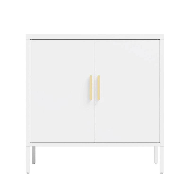 Lockable Steel Storage Cabinet with 2 Doors and Adjustable Shelves