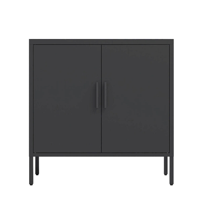 Lockable Steel Storage Cabinet with 2 Doors and Adjustable Shelves