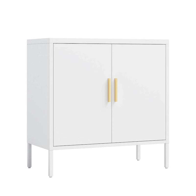 Lockable Steel Storage Cabinet with 2 Doors and Adjustable Shelves