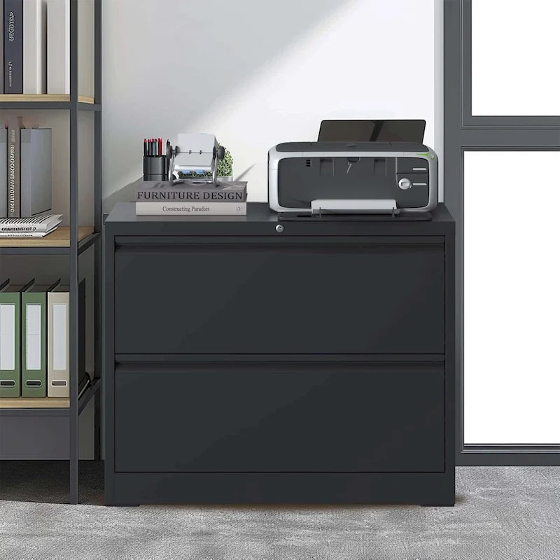 Lockable 2-Drawer Metal Filing Cabinet for Home Office