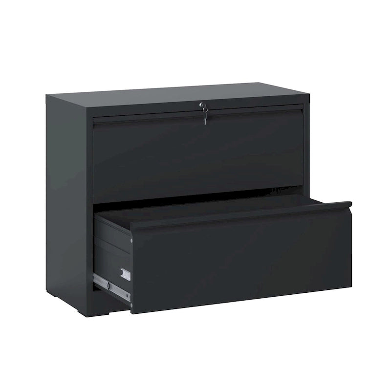 Lockable 2-Drawer Metal Filing Cabinet for Home Office