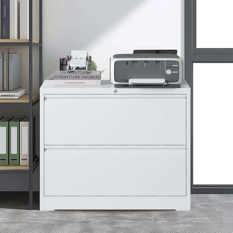 Lockable 2-Drawer Metal Filing Cabinet for Home Office