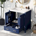 30-Inch Bathroom Vanity with Resin Sink, 2 Doors and Drawer