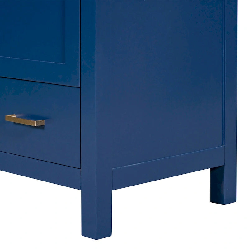 30-Inch Bathroom Vanity with Resin Sink, 2 Doors and Drawer