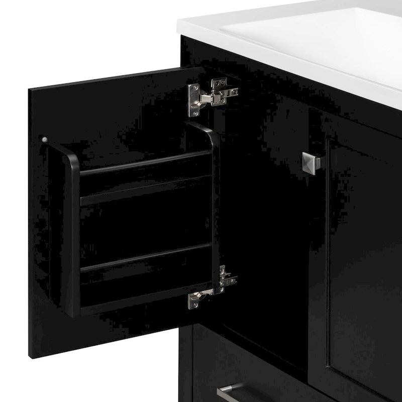 30-Inch Bathroom Vanity with Resin Sink, 2 Doors and Drawer
