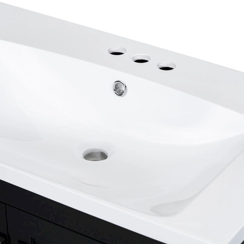 30-Inch Bathroom Vanity with Resin Sink, 2 Doors and Drawer