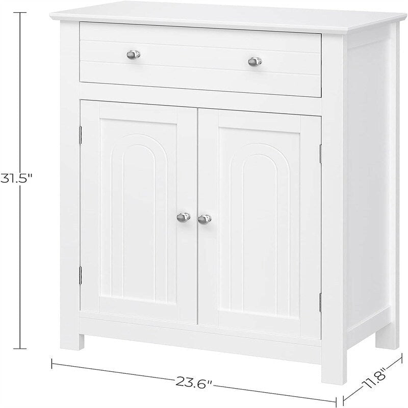 Bathroom Storage Cabinet with Drawer and Adjustable Shelf