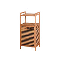 Bamboo Tilt-Out Laundry Hamper Cabinet with 2 Shelves