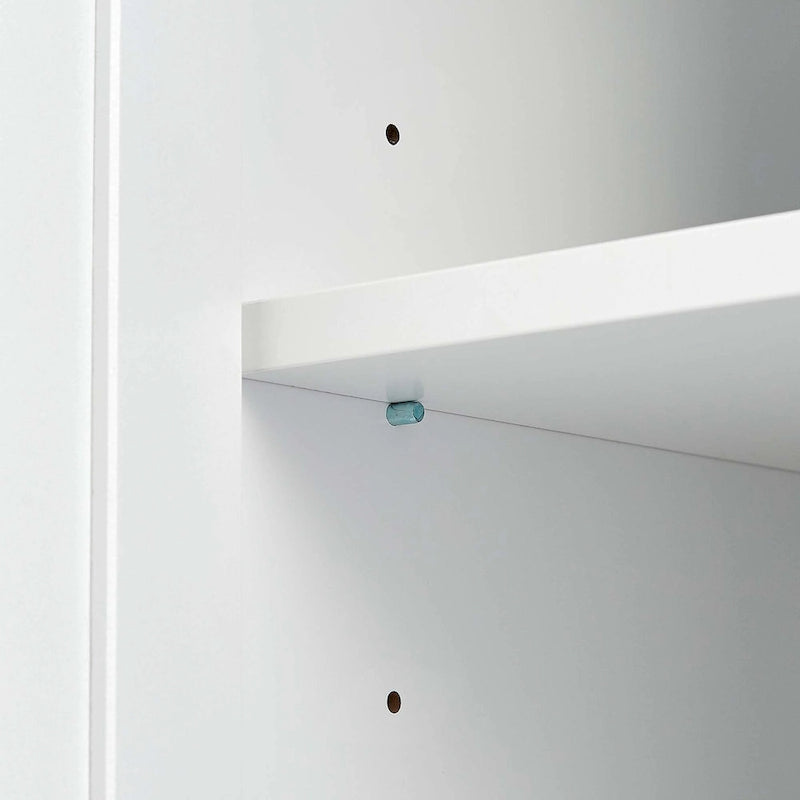 Tall Bathroom Storage Cabinet with 2 Drawers and Adjustable Shelf