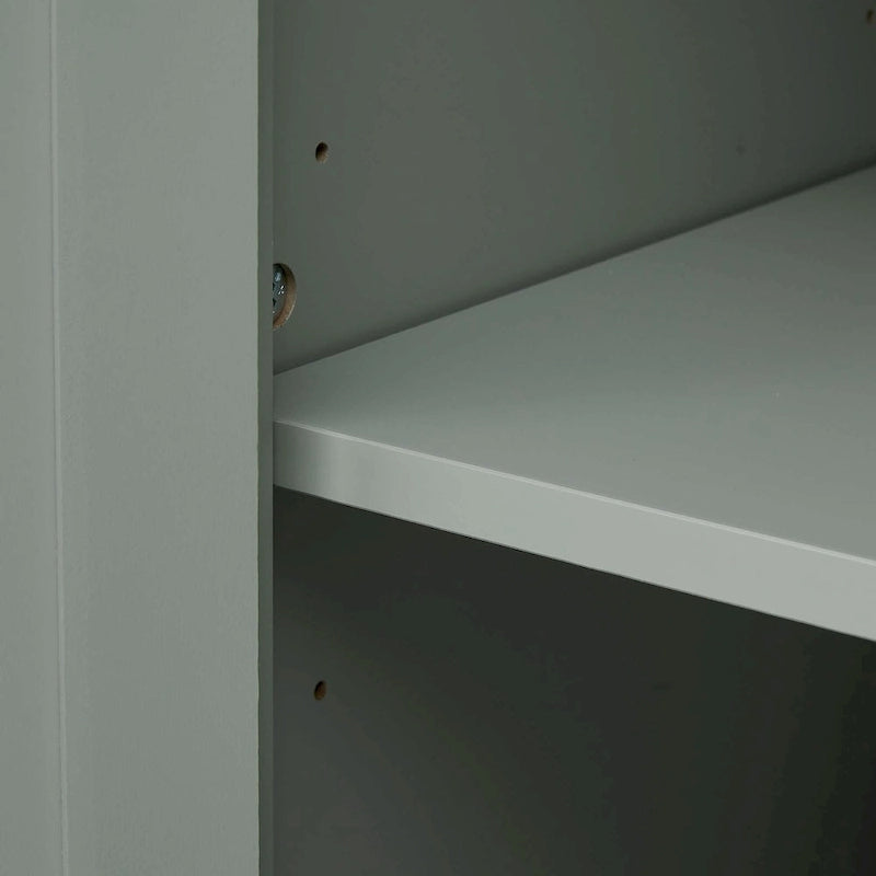 Tall Bathroom Storage Cabinet with 2 Drawers and Adjustable Shelf