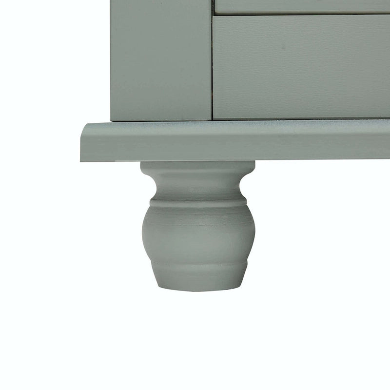 Tall Bathroom Storage Cabinet with 2 Drawers and Adjustable Shelf