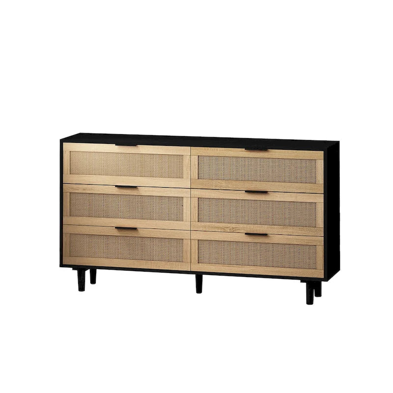 6-Drawer Rattan Storage Cabinet