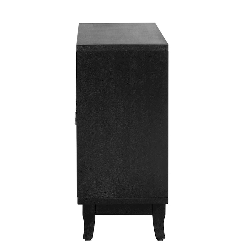 3-Door Mirrored Sideboard with Adjustable Shelves