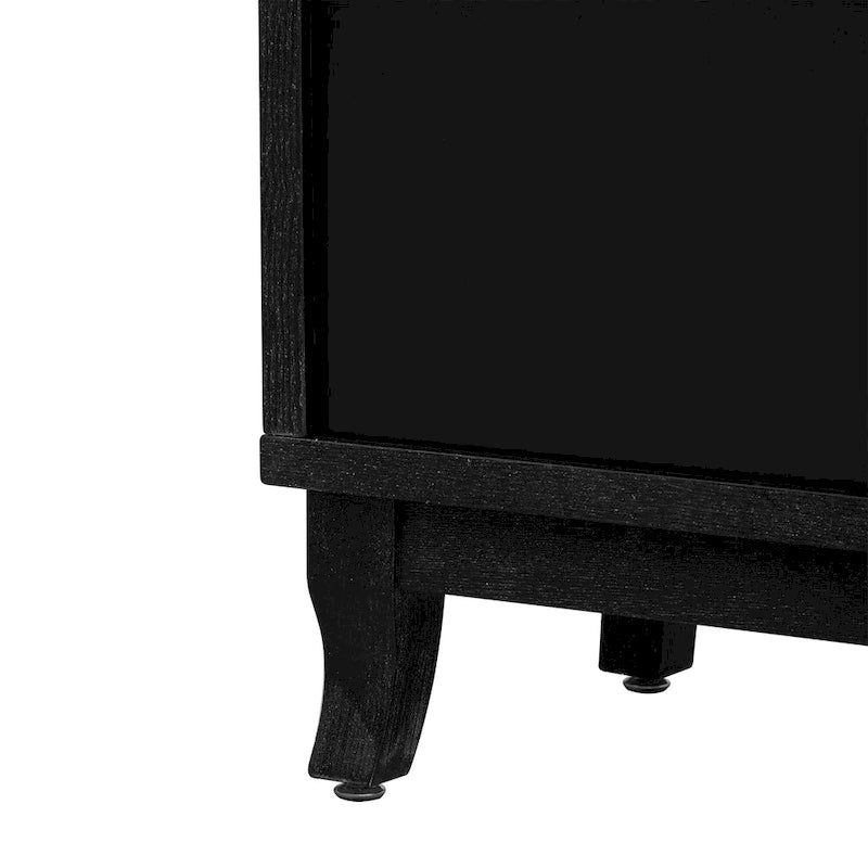 3-Door Mirrored Sideboard with Adjustable Shelves