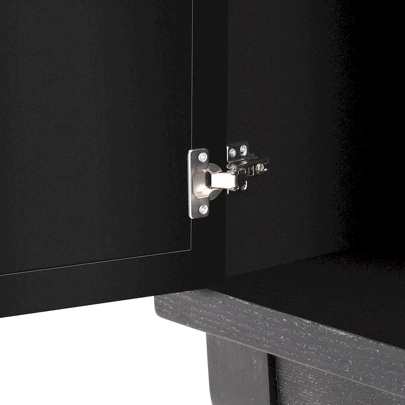 3-Door Mirrored Sideboard with Adjustable Shelves