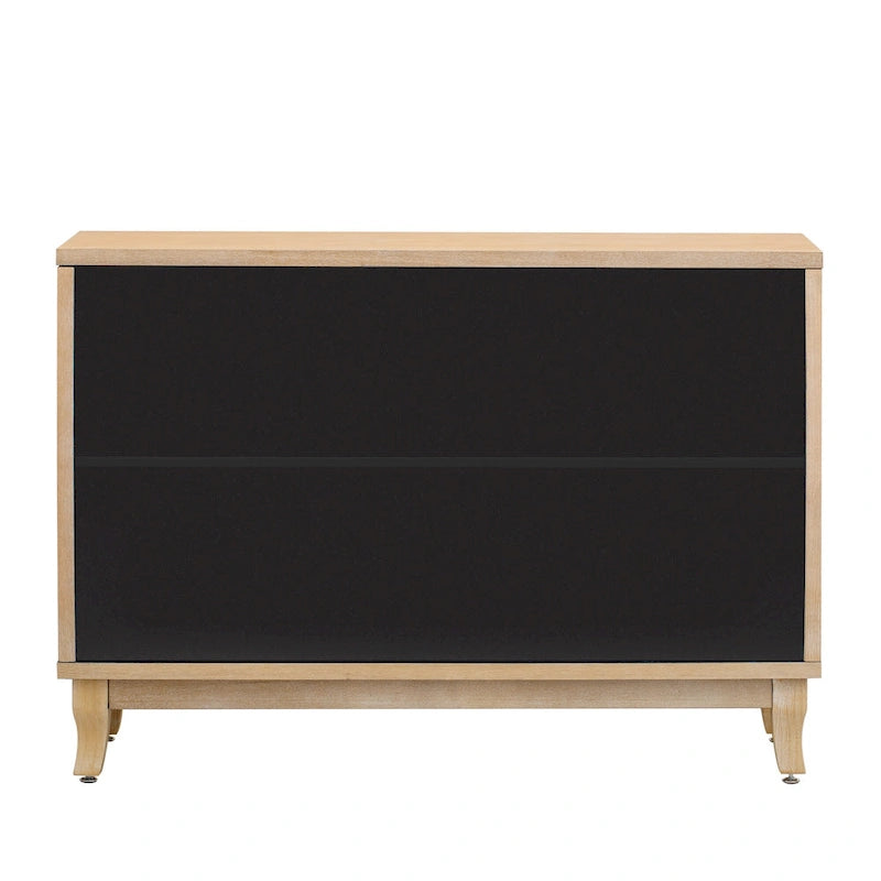 3-Door Mirrored Sideboard with Adjustable Shelves